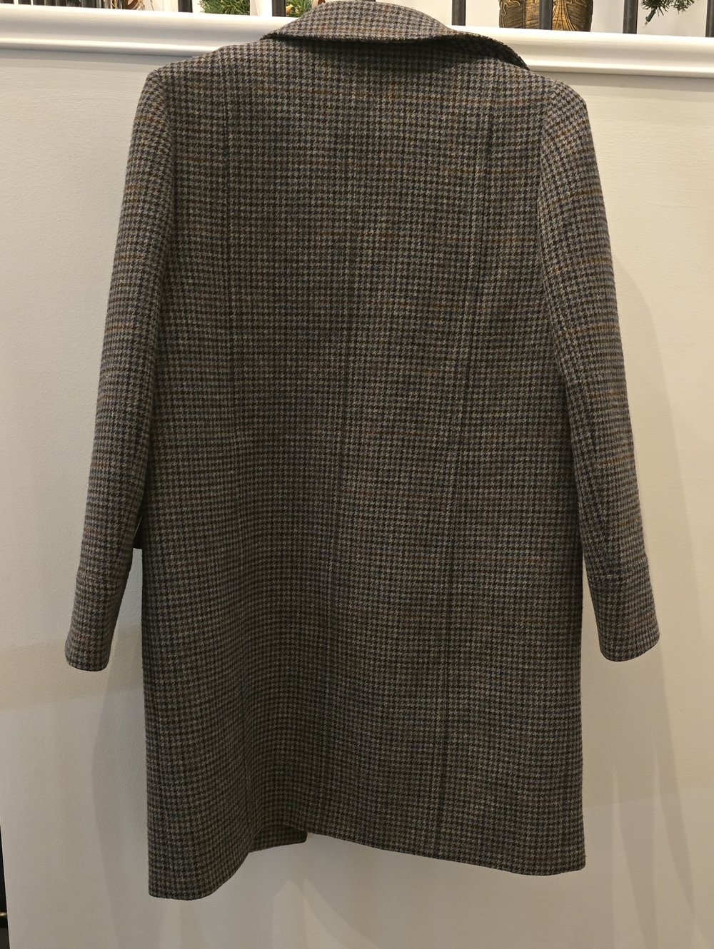 J. Crew Collection  Houndstooth Wool Blend Coat in Brown and Gray plaid sz 6 - Picture 6 of 8